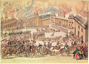 Inntreden av den franske hæren kommandert av keiser Napoleon i Moskva, 14. september 1812 av French School